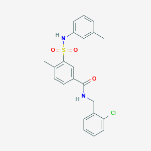 N-(2-chlorobenzyl)-4-methyl-3-{[(3-methylphenyl)amino]sulfonyl}benzamide