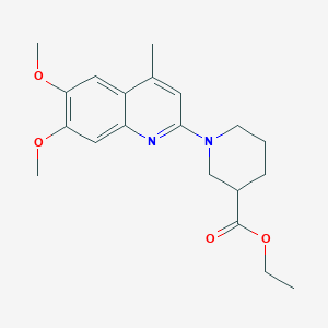 molecular formula C20H26N2O4 B5019041 ethyl 1-(6,7-dimethoxy-4-methyl-2-quinolinyl)-3-piperidinecarboxylate 