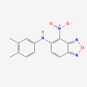 molecular formula C14H12N4O3 B5019046 N-(3,4-dimethylphenyl)-4-nitro-2,1,3-benzoxadiazol-5-amine 