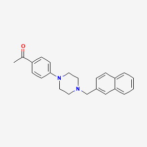 1-{4-[4-(2-naphthylmethyl)-1-piperazinyl]phenyl}ethanone