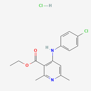 molecular formula C16H18Cl2N2O2 B5019063 ethyl 4-[(4-chlorophenyl)amino]-2,6-dimethylnicotinate hydrochloride 