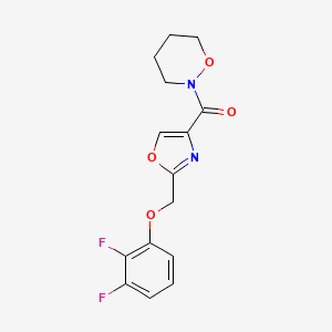 molecular formula C15H14F2N2O4 B5019067 2-({2-[(2,3-difluorophenoxy)methyl]-1,3-oxazol-4-yl}carbonyl)-1,2-oxazinane 