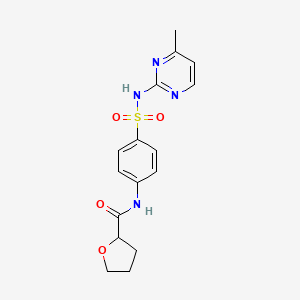 molecular formula C16H18N4O4S B5019085 N-(4-{[(4-methyl-2-pyrimidinyl)amino]sulfonyl}phenyl)tetrahydro-2-furancarboxamide 