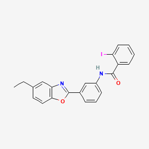 molecular formula C22H17IN2O2 B5019093 N-[3-(5-ethyl-1,3-benzoxazol-2-yl)phenyl]-2-iodobenzamide 