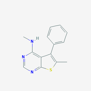 molecular formula C14H13N3S B501910 N-methyl-N-(6-methyl-5-phenylthieno[2,3-d]pyrimidin-4-yl)amine 