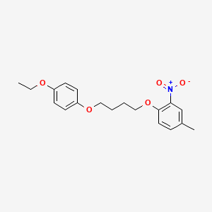 molecular formula C19H23NO5 B5019118 1-[4-(4-ethoxyphenoxy)butoxy]-4-methyl-2-nitrobenzene 