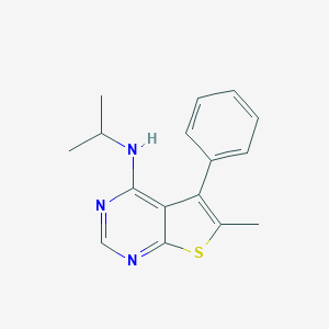 molecular formula C16H17N3S B501912 N-isopropyl-N-(6-methyl-5-phenylthieno[2,3-d]pyrimidin-4-yl)amine 