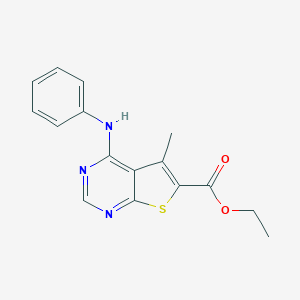 molecular formula C16H15N3O2S B501915 Ethyl 4-anilino-5-methylthieno[2,3-d]pyrimidine-6-carboxylate 