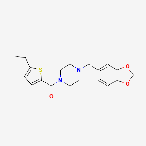 1-(1,3-benzodioxol-5-ylmethyl)-4-[(5-ethyl-2-thienyl)carbonyl]piperazine