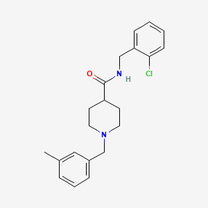 molecular formula C21H25ClN2O B5019167 N-(2-chlorobenzyl)-1-(3-methylbenzyl)-4-piperidinecarboxamide 