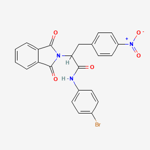 molecular formula C23H16BrN3O5 B5019195 N-(4-bromophenyl)-2-(1,3-dioxo-1,3-dihydro-2H-isoindol-2-yl)-3-(4-nitrophenyl)propanamide 