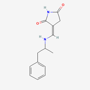 3-{[(1-methyl-2-phenylethyl)amino]methylene}-2,5-pyrrolidinedione