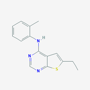 molecular formula C15H15N3S B501921 6-ethyl-N-(2-methylphenyl)thieno[2,3-d]pyrimidin-4-amine 