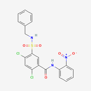 5-[(benzylamino)sulfonyl]-2,4-dichloro-N-(2-nitrophenyl)benzamide