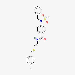 molecular formula C25H28N2O3S2 B5019255 4-[benzyl(methylsulfonyl)amino]-N-{2-[(4-methylbenzyl)thio]ethyl}benzamide 