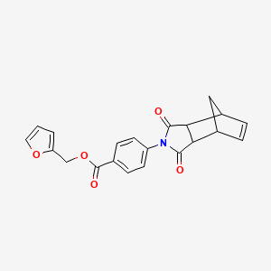 molecular formula C21H17NO5 B5019278 2-furylmethyl 4-(3,5-dioxo-4-azatricyclo[5.2.1.0~2,6~]dec-8-en-4-yl)benzoate 