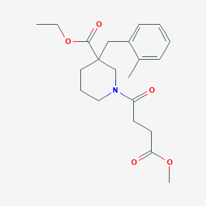 ethyl 1-(4-methoxy-4-oxobutanoyl)-3-(2-methylbenzyl)-3-piperidinecarboxylate