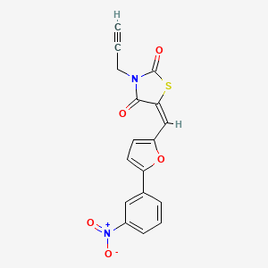 molecular formula C17H10N2O5S B5019310 5-{[5-(3-nitrophenyl)-2-furyl]methylene}-3-(2-propyn-1-yl)-1,3-thiazolidine-2,4-dione 