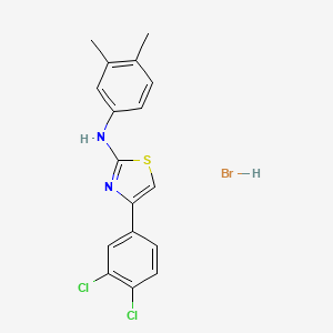 molecular formula C17H15BrCl2N2S B5019319 4-(3,4-dichlorophenyl)-N-(3,4-dimethylphenyl)-1,3-thiazol-2-amine hydrobromide 