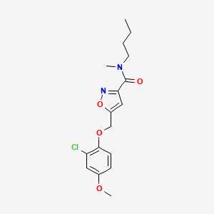 N-butyl-5-[(2-chloro-4-methoxyphenoxy)methyl]-N-methyl-3-isoxazolecarboxamide