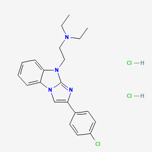 molecular formula C21H25Cl3N4 B5019333 {2-[2-(4-chlorophenyl)-9H-imidazo[1,2-a]benzimidazol-9-yl]ethyl}diethylamine dihydrochloride 