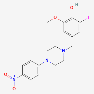 molecular formula C18H20IN3O4 B5019346 2-iodo-6-methoxy-4-{[4-(4-nitrophenyl)-1-piperazinyl]methyl}phenol 