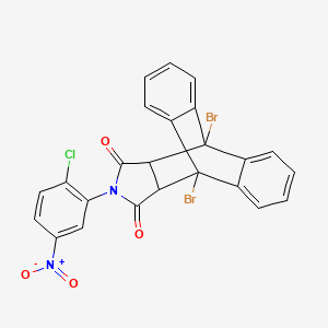 1,8-dibromo-17-(2-chloro-5-nitrophenyl)-17-azapentacyclo[6.6.5.0~2,7~.0~9,14~.0~15,19~]nonadeca-2,4,6,9,11,13-hexaene-16,18-dione