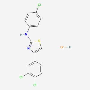 molecular formula C15H10BrCl3N2S B5019364 N-(4-chlorophenyl)-4-(3,4-dichlorophenyl)-1,3-thiazol-2-amine hydrobromide 