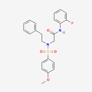 N~1~-(2-fluorophenyl)-N~2~-[(4-methoxyphenyl)sulfonyl]-N~2~-(2-phenylethyl)glycinamide