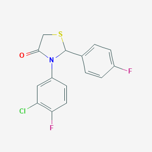 3-(3-Chloro-4-fluorophenyl)-2-(4-fluorophenyl)-1,3-thiazolidin-4-one