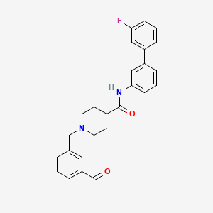 molecular formula C27H27FN2O2 B5019378 1-(3-acetylbenzyl)-N-(3'-fluoro-3-biphenylyl)-4-piperidinecarboxamide 