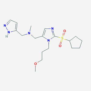 1-[2-(cyclopentylsulfonyl)-1-(3-methoxypropyl)-1H-imidazol-5-yl]-N-methyl-N-(1H-pyrazol-5-ylmethyl)methanamine