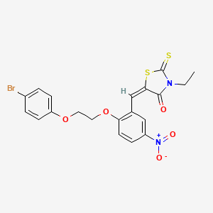 5-{2-[2-(4-bromophenoxy)ethoxy]-5-nitrobenzylidene}-3-ethyl-2-thioxo-1,3-thiazolidin-4-one