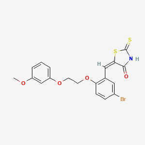 5-{5-bromo-2-[2-(3-methoxyphenoxy)ethoxy]benzylidene}-2-thioxo-1,3-thiazolidin-4-one