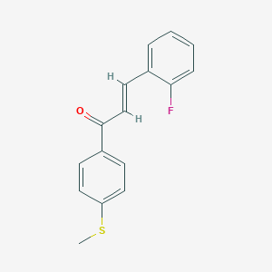 molecular formula C16H13FOS B501940 3-(2-Fluorophenyl)-1-[4-(methylsulfanyl)phenyl]-2-propen-1-one 