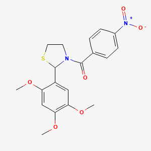 3-(4-nitrobenzoyl)-2-(2,4,5-trimethoxyphenyl)-1,3-thiazolidine