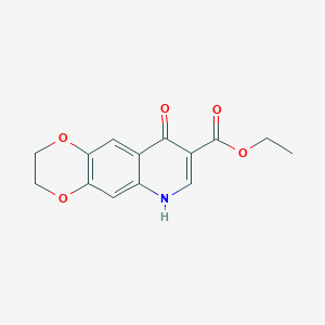 molecular formula C14H13NO5 B5019406 ethyl 9-oxo-2,3,6,9-tetrahydro[1,4]dioxino[2,3-g]quinoline-8-carboxylate 