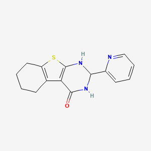 molecular formula C15H15N3OS B5019417 2-(2-pyridinyl)-2,3,5,6,7,8-hexahydro[1]benzothieno[2,3-d]pyrimidin-4(1H)-one 