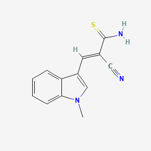 molecular formula C13H11N3S B5019445 2-cyano-3-(1-methyl-1H-indol-3-yl)-2-propenethioamide 