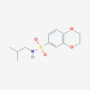 molecular formula C12H17NO4S B5019450 N-isobutyl-2,3-dihydro-1,4-benzodioxine-6-sulfonamide 