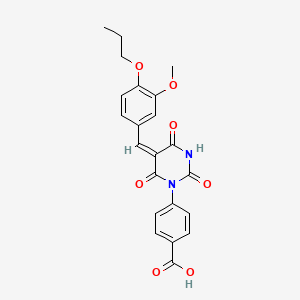 4-[5-(3-methoxy-4-propoxybenzylidene)-2,4,6-trioxotetrahydro-1(2H)-pyrimidinyl]benzoic acid