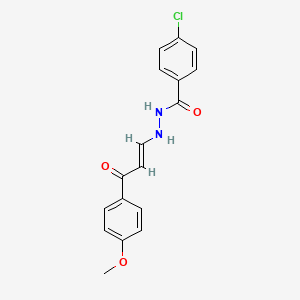 molecular formula C17H15ClN2O3 B5019455 4-chloro-N'-[3-(4-methoxyphenyl)-3-oxo-1-propen-1-yl]benzohydrazide 