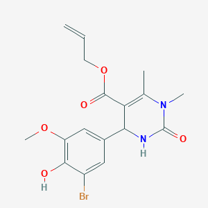 molecular formula C17H19BrN2O5 B5019468 allyl 4-(3-bromo-4-hydroxy-5-methoxyphenyl)-1,6-dimethyl-2-oxo-1,2,3,4-tetrahydro-5-pyrimidinecarboxylate 