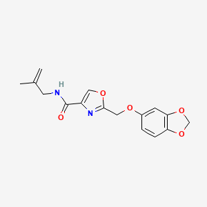 2-[(1,3-benzodioxol-5-yloxy)methyl]-N-(2-methyl-2-propen-1-yl)-1,3-oxazole-4-carboxamide