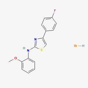 molecular formula C16H14BrFN2OS B5019495 4-(4-fluorophenyl)-N-(2-methoxyphenyl)-1,3-thiazol-2-amine hydrobromide 