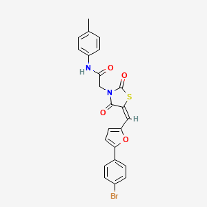 2-(5-{[5-(4-bromophenyl)-2-furyl]methylene}-2,4-dioxo-1,3-thiazolidin-3-yl)-N-(4-methylphenyl)acetamide