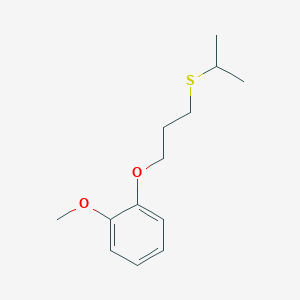 molecular formula C13H20O2S B5019585 1-[3-(isopropylthio)propoxy]-2-methoxybenzene 