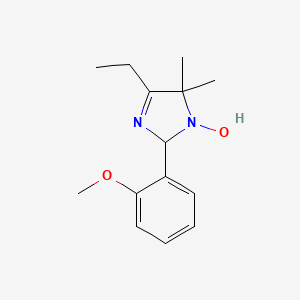 4-ethyl-2-(2-methoxyphenyl)-5,5-dimethyl-2,5-dihydro-1H-imidazol-1-ol