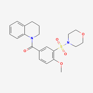 molecular formula C21H24N2O5S B5019618 1-[4-methoxy-3-(4-morpholinylsulfonyl)benzoyl]-1,2,3,4-tetrahydroquinoline 