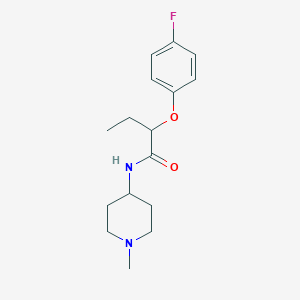 molecular formula C16H23FN2O2 B5019619 2-(4-fluorophenoxy)-N-(1-methyl-4-piperidinyl)butanamide 